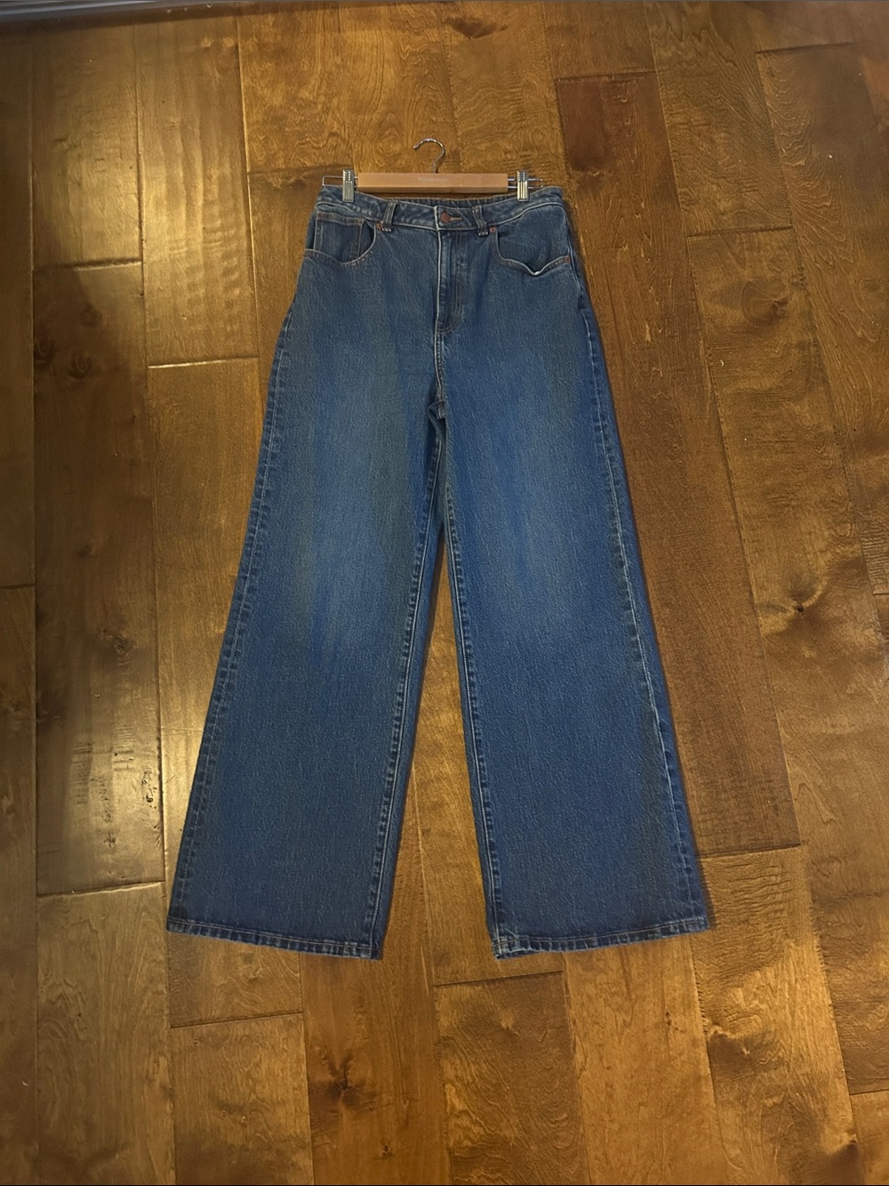 PINK Victoria's Secret Wide-Leg Denim Jeans - Blue